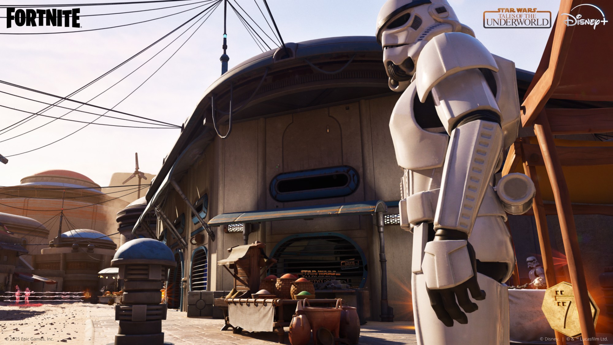 A vivid Fortnite Star Wars event scene brought to players by Epic Games