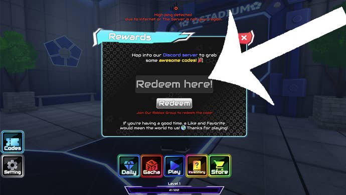 Project Egoist gameplay screenshot showing rewards from Roblox Project Egoist codes