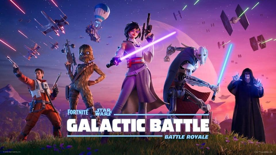 Fortnite downtime image featuring Star Wars collaboration and new season content