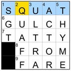 Landscape of a deep narrow valley, ideal for illustrating the deep narrow valley NYT crossword clue