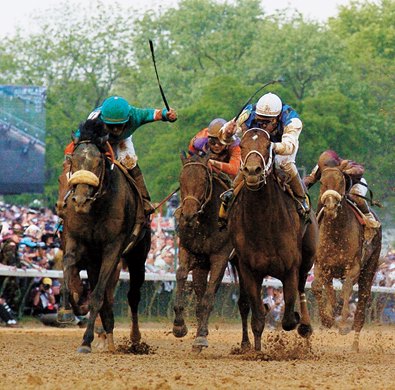Mike Repole at the racetrack with Grande during Derby preparations