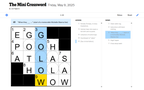 NYT Mini crossword grid with highlighted clue