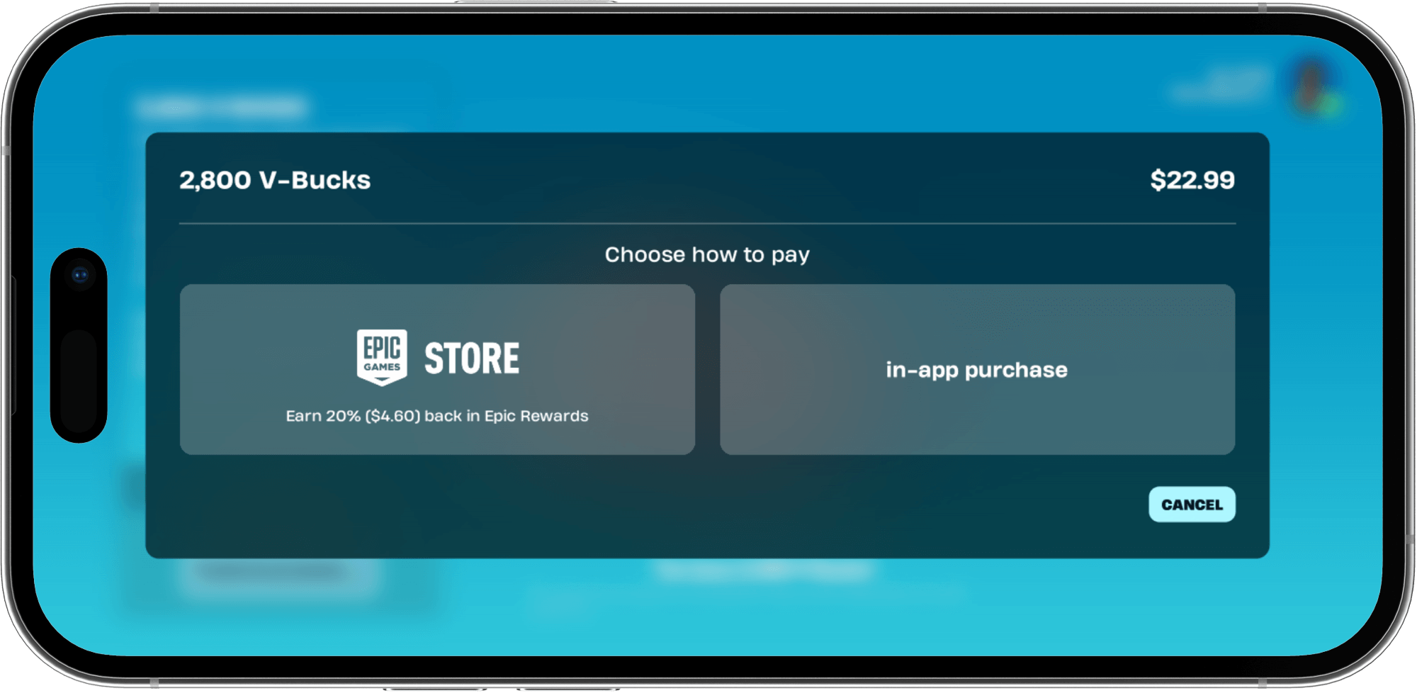 Epic Games Store dashboard and offers